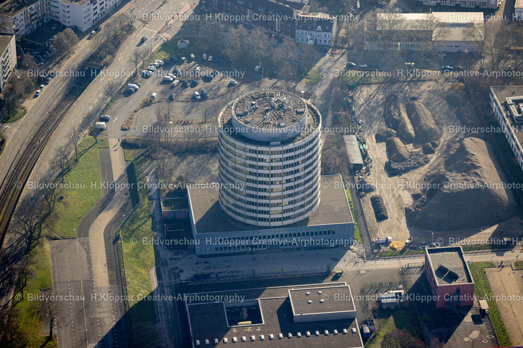 Luftbild Mühlheim-8615 | Luftbildfotografie Büro- und Unternehmensverwaltungs- Hochhaus- Gebäude des "Siemens Bau 20" an der Mellinghofer Straße in Mülheim an der Ruhr im Bundesland Nordrhein-Westfalen, Deutschland - Realisiert mit Pictrs.com