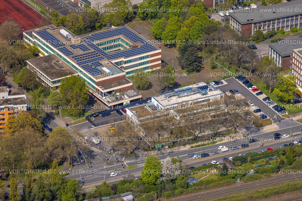 Herne230403131Ost | Luftbild, Polizeiinspektion Herne, Pestalozzi-Gymnasium, Baukau, Herne, Ruhrgebiet, Nordrhein-Westfalen, Deutschland