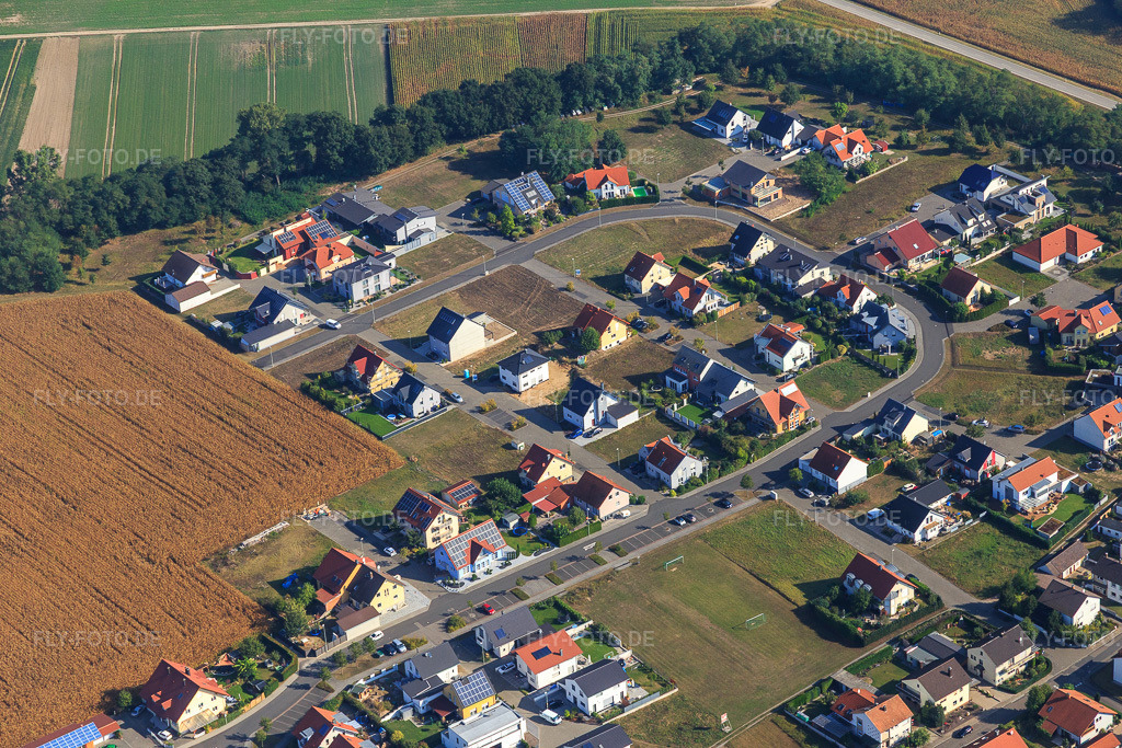 Luftbild: Blumenring im Ortsteil Hardtwald in Neupotz im Bundesland Rheinland-Pfalz in Deutschland. Foto: IMG_094883.jpg vom 24.09.2016 durch Werner Riehm/FLY-FOTO.de
