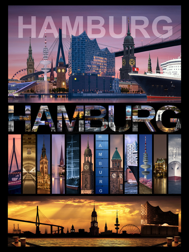 Hamburg collage 18.0 | Exklusive Hamburg collagen, tolle Segelbilder und viele weitere tolle Motive auf Leinwand, Poster, Alu-Dibond, u.v.m. findet Ihr bei uns auf hamburgbild.de. Findet Euer Wandbild für Euer Zuhause, Büro oder die  Praxis…. - Realisiert mit Pictrs.com