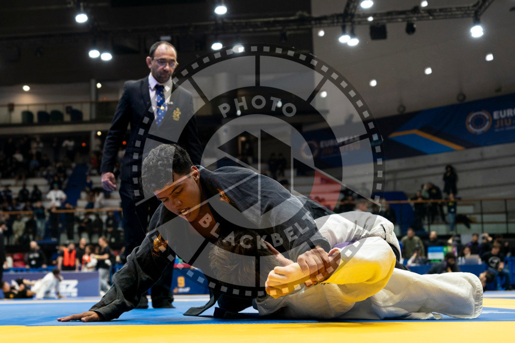 20240123PBB00376 | Fighters compete during the second day of the IBJJF European Championship in Paris, France, on January 23, 2024.