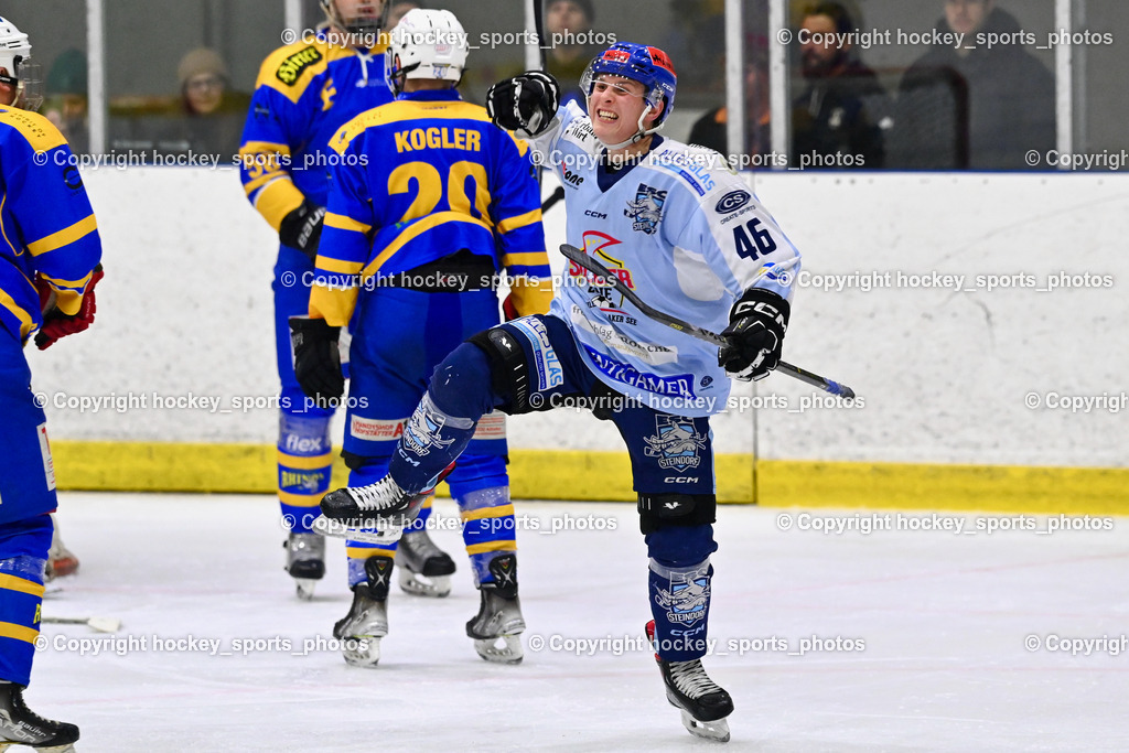 EHC Althofen vs. ESC Steindorf 6.3.2024 | #46 Maurer Julian ESC Steindorf, EHC Althofen vs. ESC Steindorf 6.3.2024, EHC Althofen vs. ESC Steindorf am 06.03.2024 in Althofen (Stadthalle Althofen ), Austria, (Photo by Bernd Stefan)