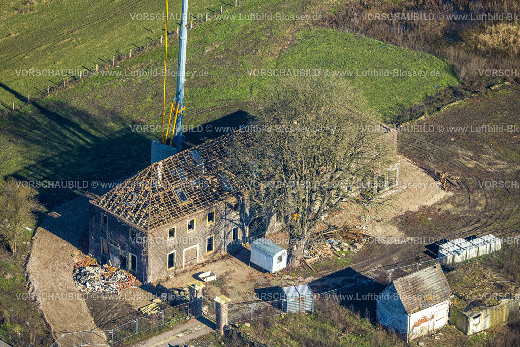 Olfen230206581 | Luftbild, Baustelle und Renovierung Haus Füchteln, Olfen-Kirchspiel, Olfen, Münsterland, Nordrhein-Westfalen, Deutschland