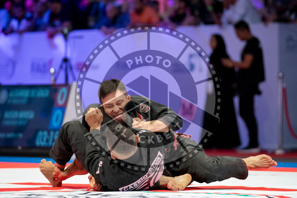 20231107PBB6214 | Fighters compete during the AJP World Master Championship in the Mubadala Arena in Abu Dhabi, Arab United Emirates, on November 7, 2023.