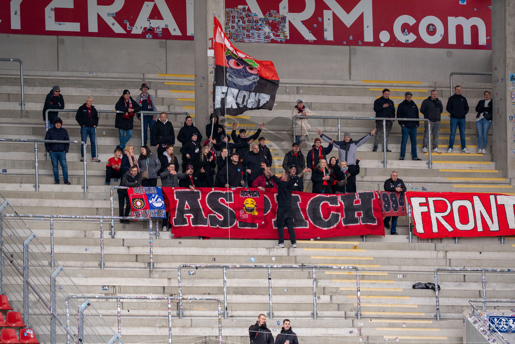 Kickers Offenbach vs. SG Sonnenhof Grossaspach, Fussball, Regionalliga Suedwest, 24. Spieltag, 14.03.2026 | Fans SG Sonnenhof Grossaspach,Kickers Offenbach vs. SG Sonnenhof Grossaspach, Fussball, Regionalliga Suedwest, 24. Spieltag, 14.03.2026Foto: photosbyphips/Philip Ziegler