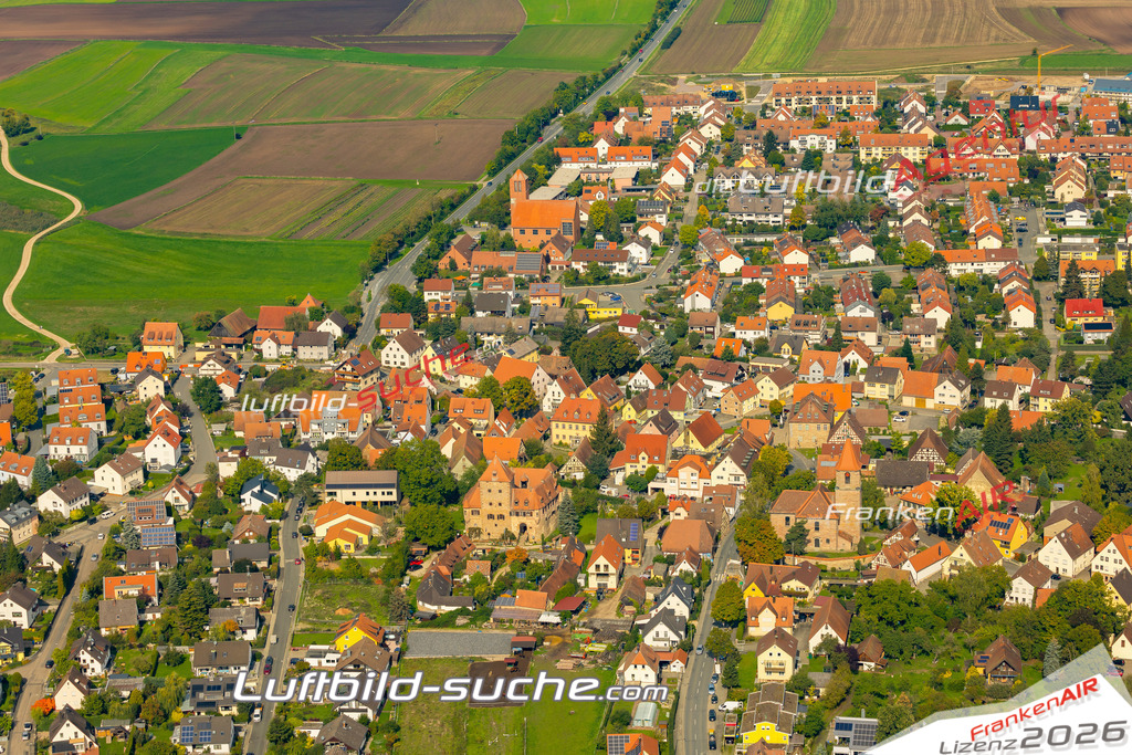 Aktuelles Luftbild von Kornburg Nürnberg - Die Luftaufnahme wurde 2022 mittels UL-Flugzeug erstellt ( keine Drohne ) - hochauflösende Kamera-Systeme von  Canon -Beste Qualität - Für grossformatige Ausdrucke geeignet. Die Geschenkidee !