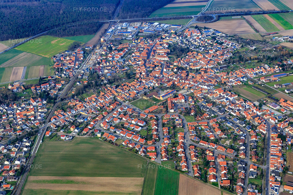 Luftbild: Ortsübersicht aus Süden in Rheinzabern im Bundesland Rheinland-Pfalz in Deutschland. Foto: IMG_086408.jpg vom 26.02.2016 durch Werner Riehm/FLY-FOTO.de