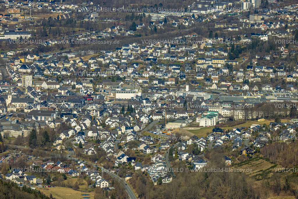 Meschede220302890 | Luftbild, Ortsansicht Innenstadt, Meschede-Stadt, Meschede, Sauerland, Nordrhein-Westfalen, Deutschland