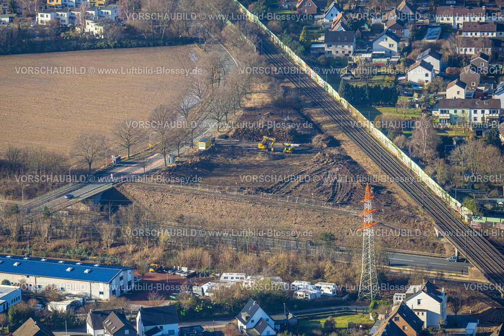Unna240100291 | Luftbild, Baustelle im Dreieck an der Brücke Unnaer Straße mit Autobahn A1 und Bahnlinie, Verkehrssituation, Massen, Unna, Ruhrgebiet, Nordrhein-Westfalen, Deutschland