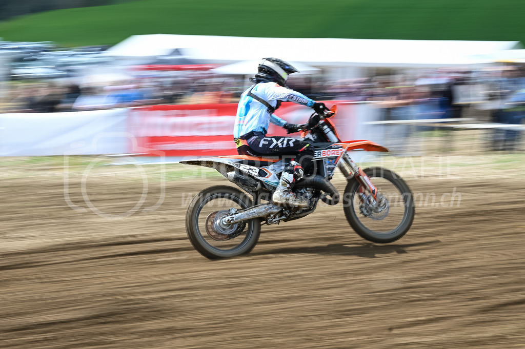 Motocross Schlatt bei Winterthur - 29. April 2023 | #23 Schenk Thierry aus Heldswil (CH) auf KTM in der Kategorie MX2 am Motocross Schlatt bei Winterthur, 29. April 2023.
Instagram: @mx_schlatt | @mc_wila | @sam_schweiz
Bild: Sportfotografie Markus Aeschimann | www.markus-aeschimann.ch - Realisiert mit Pictrs.com