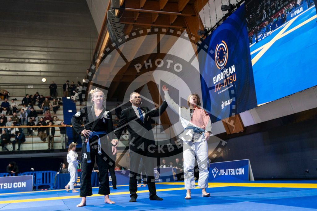20240121PBB5124 | Fighters compete during the second day of the IBJJF European Championship in Paris, France, on January 21, 2024.