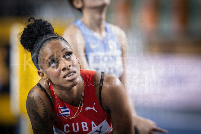 World Athletics Indoor Championships Kujawy Pomorze 26, 22.03.2026 | TORUN, POLAND - MARCH 22:  Greisys ROBLE (CUB) after the women's 60m hurdles during the World Athletics Indoor Championships Kujawy Pomorze 26 on day 3 / session 1 at Kujawsko-Pomorska Arena Torun on March 22, 2026 in Torun, Poland. 