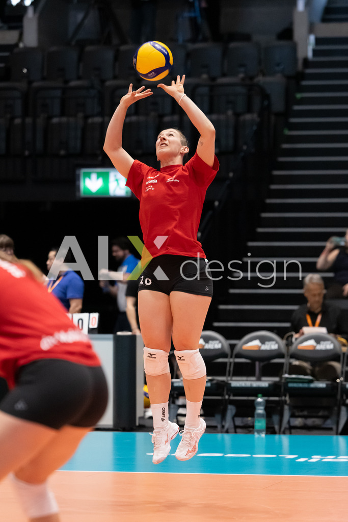 Austria v Switzerland - CEV European League Women | KRIENS, SWITZERLAND - JUNE 14: ORIANE HÄMMERLI of Switzerland during the CEV European League match between Austria and Switzerland at Pilatus Arena on June 14, 2026 in Kriens, Switzerland. - Realisiert mit Pictrs.com