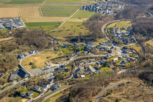 Balve250304045 | Luftbild, Wohngebiet Ortsansicht Ortsteil Volkringhausen, Bundesstraße 515, Balve, Sauerland, Nordrhein-Westfalen, Deutschland