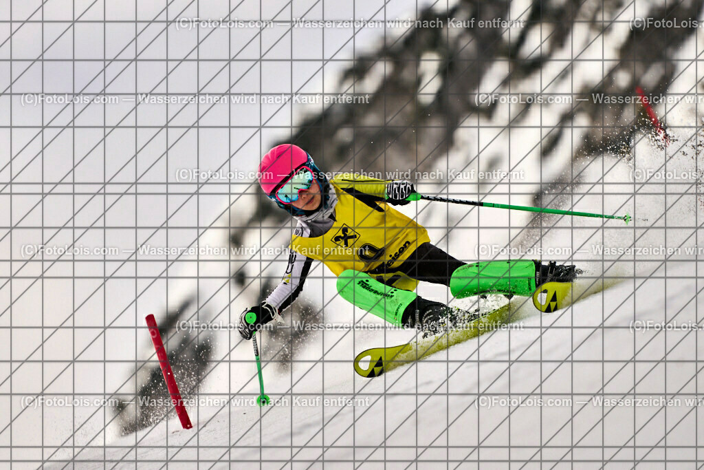 ALP7673_NOe-Kinder-LM_SL-I_Hochkar_Fischhuber Flora | (C)FotoLois.com, Alois Spandl. NÖ Kinder-Landesmeisterschaft, SLALOM im Draxlerloch am Hochkar, erster Lauf, So 18. Februar 2024.