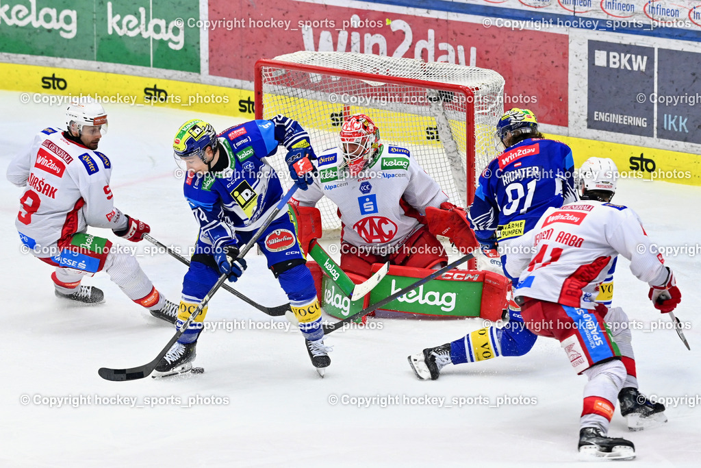 EC IDM WÄRMEPUMPEN VSV vs. EC KAC | #41 Jensen Aabo Jesper EC KAC, #81 RICHTER Marco EC VSV, #32 Dahm Sebastian EC KAC, #74 COATTA Max EC VSV, #9 Mursak Jan EC KAC, EC IDM WÄRMEPUMPEN VSV vs. EC KAC, EC IDM WÄRMEPUMPEN VSV vs. EC KAC am 02.02.2025 in Villach (Stadthalle Villach), Austria, (Photo by Bernd Stefan)