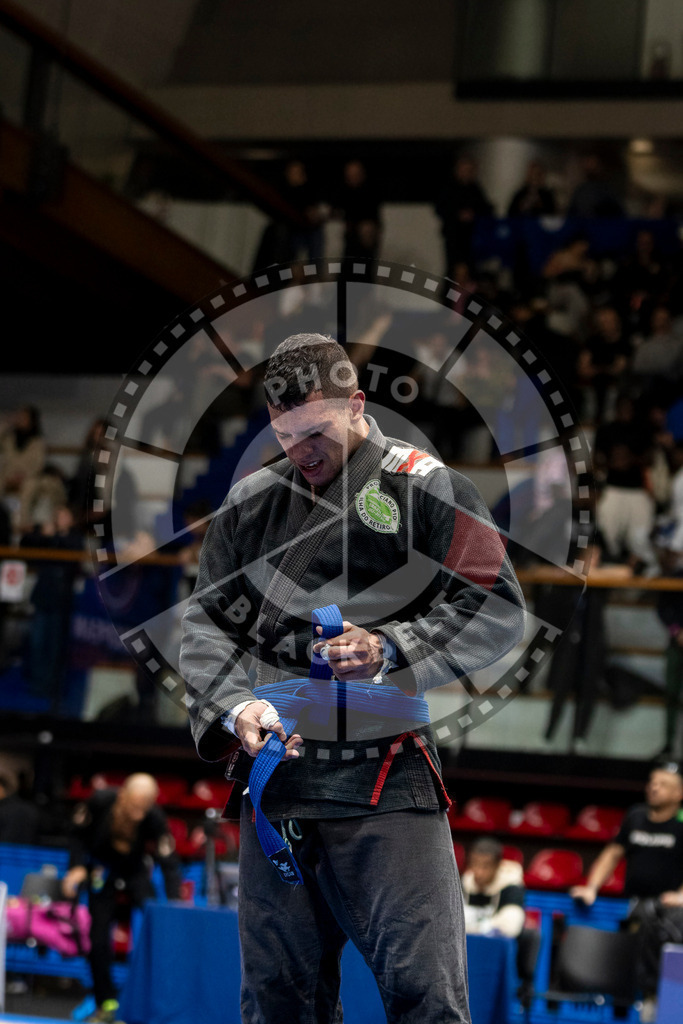 20240122PBB5745 | Fighters compete during the second day of the IBJJF European Championship in Paris, France, on January 22, 2024.