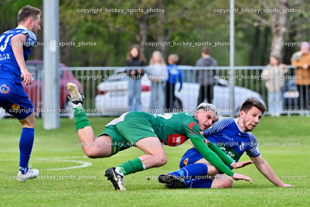 Dellach Gail vs. Rapid Lienz | #16 Sandro Unterreiner Rapid Lienz, #6 Simon Michael Hohenwarter Dellach Gail, Dellach Gail vs. Rapid Lienz, Dellach Gail vs. Rapid Lienz am 26.04.2024 in Dellach (Sportplatz Dellach Gail), Austria, (Photo by Bernd Stefan)