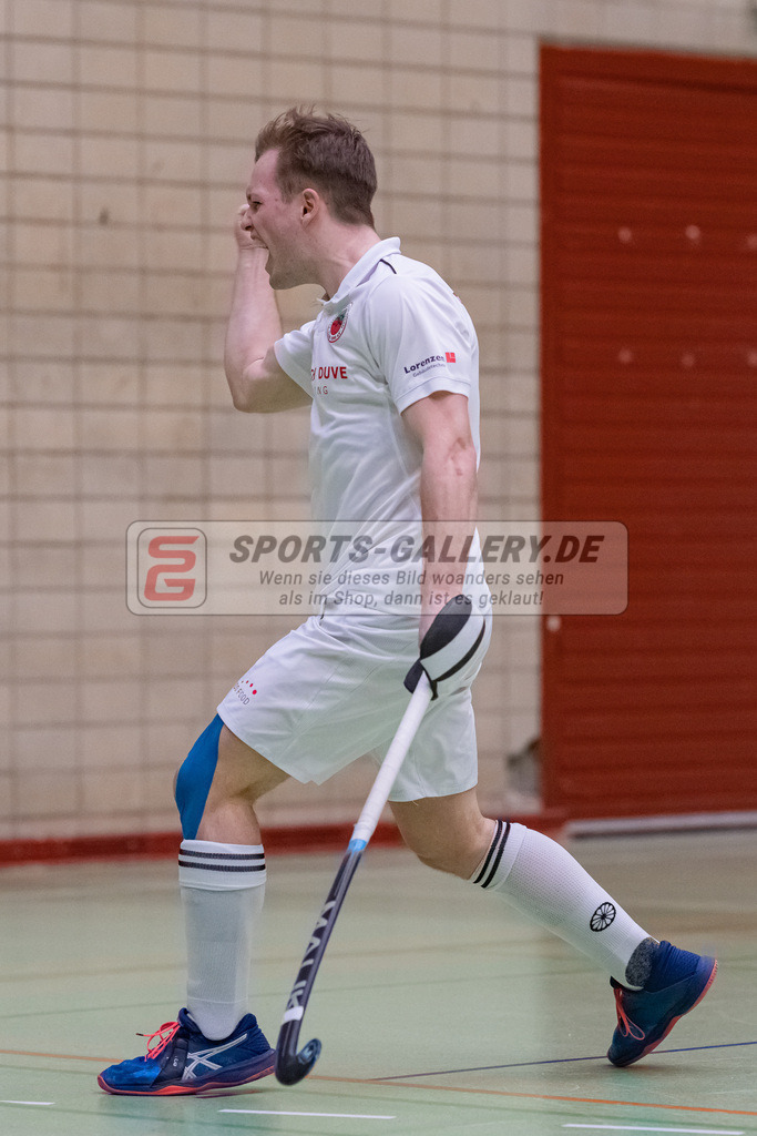 HK_20230113_102784 | 1. Bundesliga ( Halle ) Herren Crefelder HTC - DSD Düsseldorf am 13.1.2023 Crefelder HTC  ( CHTC ) Halle Glockenspitz , Krefeld , Elias Friedrich ( Crefelder HTC #11 )
