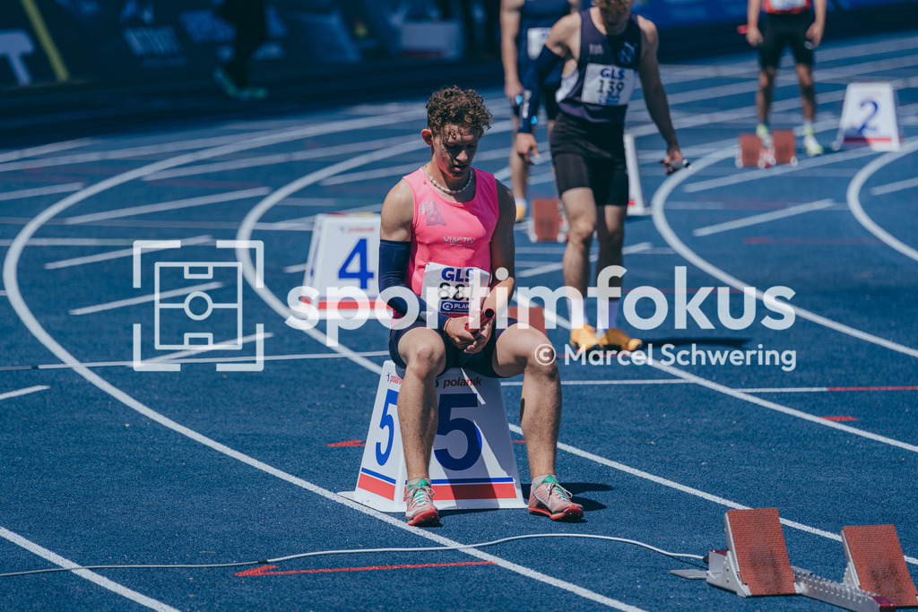 Deutsche Meisterschaften U20 / U16 2026 | Louis Holzkamp, StG CA/DA, 881, 4x100-Meter-Staffel, Deutsche Meisterschaften der U20 &amp; U16 2026, Lohrheidestadion Bochum-Wattenscheid, 10.07.2026. Foto: Marcel Schwering / sportimfokus - Realisiert mit Pictrs.com