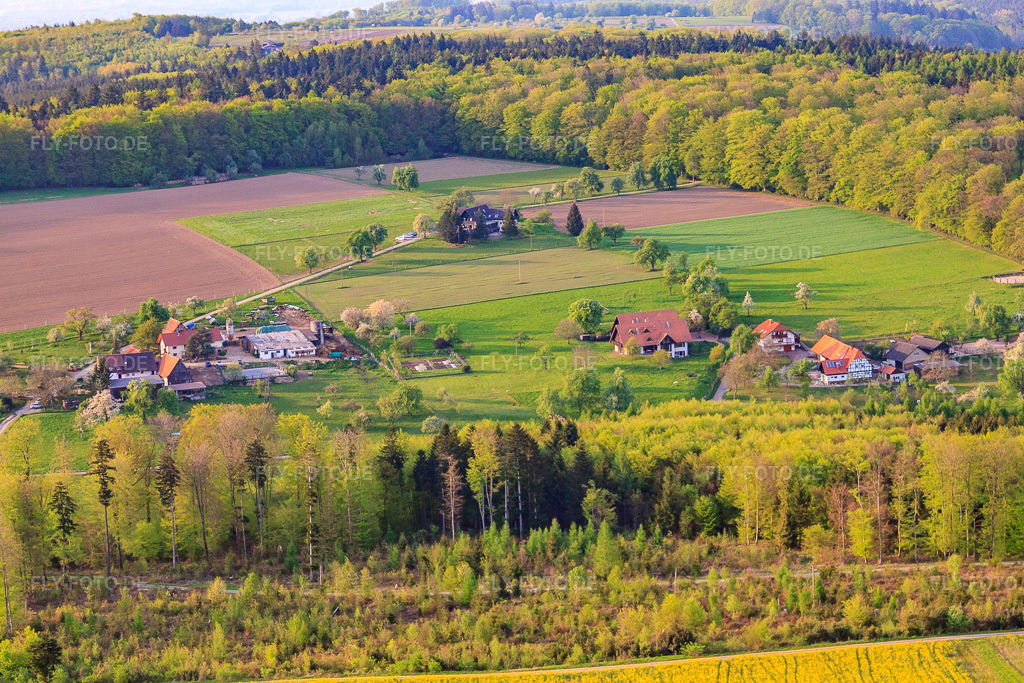Luftbild: Aussiedlerhöfe im Ortsteil Völkersbach in Malsch im Bundesland Baden-Württemberg in Deutschland. Foto: IMG_26933.jpg vom 28.04.2010 durch Werner Riehm/FLY-FOTO.de