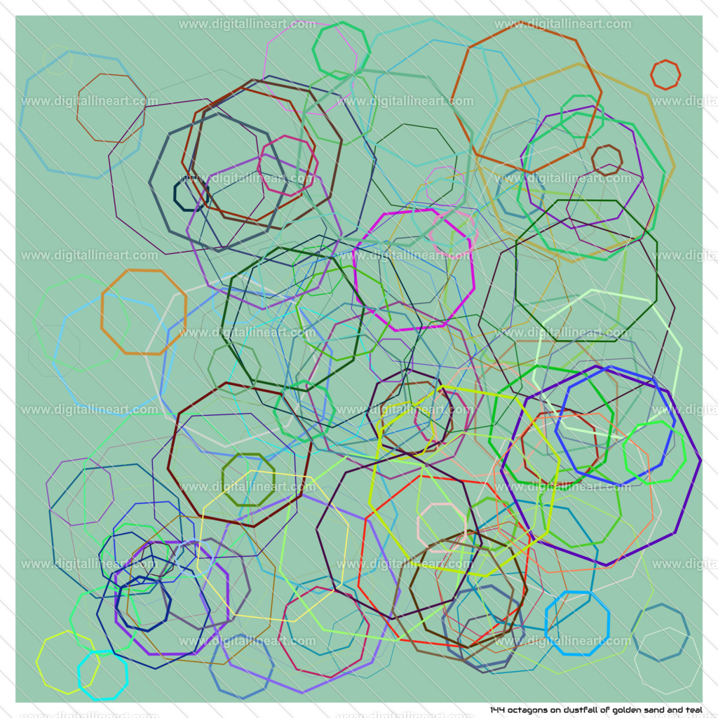 144-octagons-dustfall-of-golden-sand-and-teal | digitallineart - Realisiert mit Pictrs.com