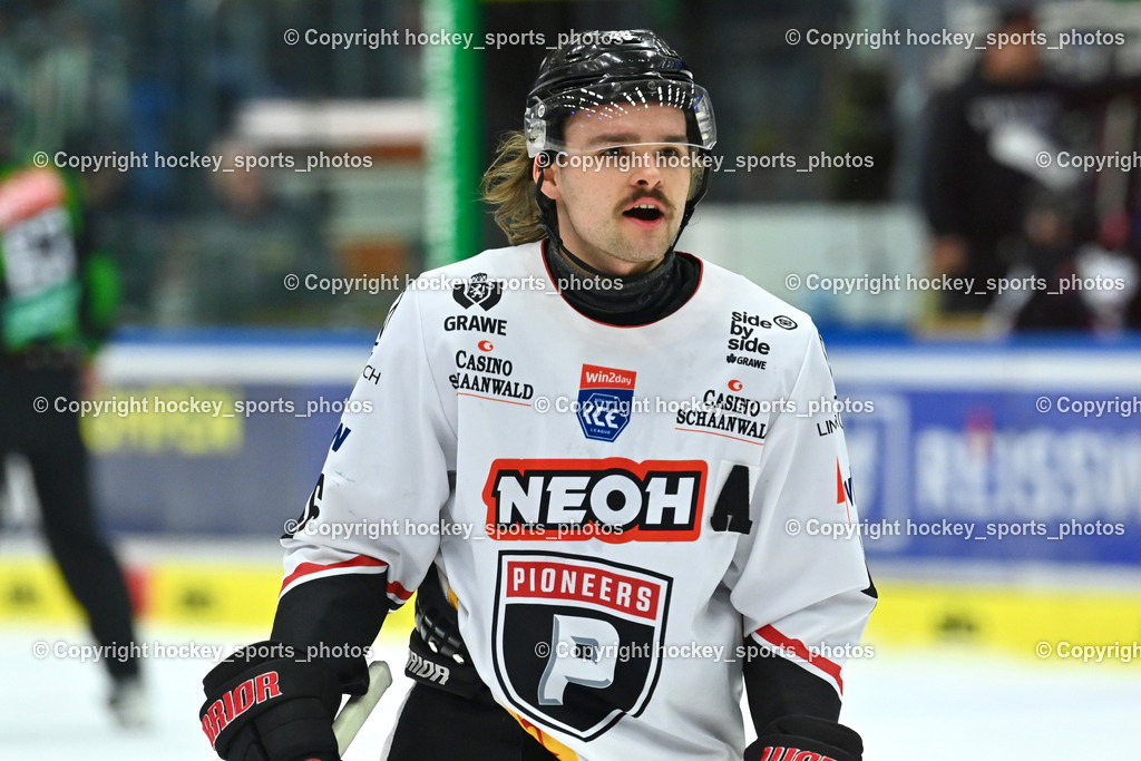EC IDM Wärmepumpen VSV vs. Pioneers Vorarlberg | #46 Oskar Maier Pioneers Vorarlberg, EC IDM Wärmepumpen VSV vs. Pioneers Vorarlberg, EC IDM Wärmepumpen VSV vs. Pioneers Vorarlberg am 22.02.2026 in Villach (Stadthalle Villach), Austria, (Photo by Bernd Stefan)