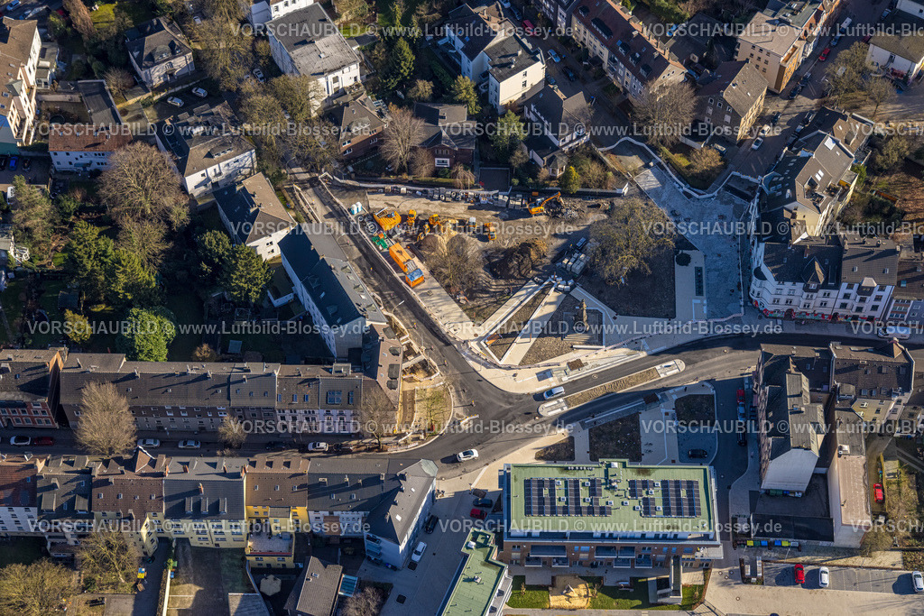 Witten240102954 | Luftbild, Karl-Marx-Platz Baustelle und Mehrgenerationenhaus im Wohngebiet an der Breite Straße, Witten, Ruhrgebiet, Nordrhein-Westfalen, Deutschland