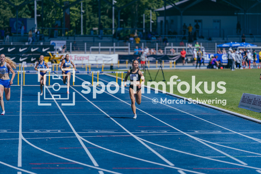 DM U23 U18 Bochum 2026 | Leila Ehlers (TSV Asendorf), Startnummer 758, 400 Meter Hürden, Deutsche Meisterschaften der U18 &amp; U23 2026, Lohrheidestadion Bochum-Wattenscheid, 04.07.2026 Foto: Marcel Schwering / sportimfokus - Realisiert mit Pictrs.com