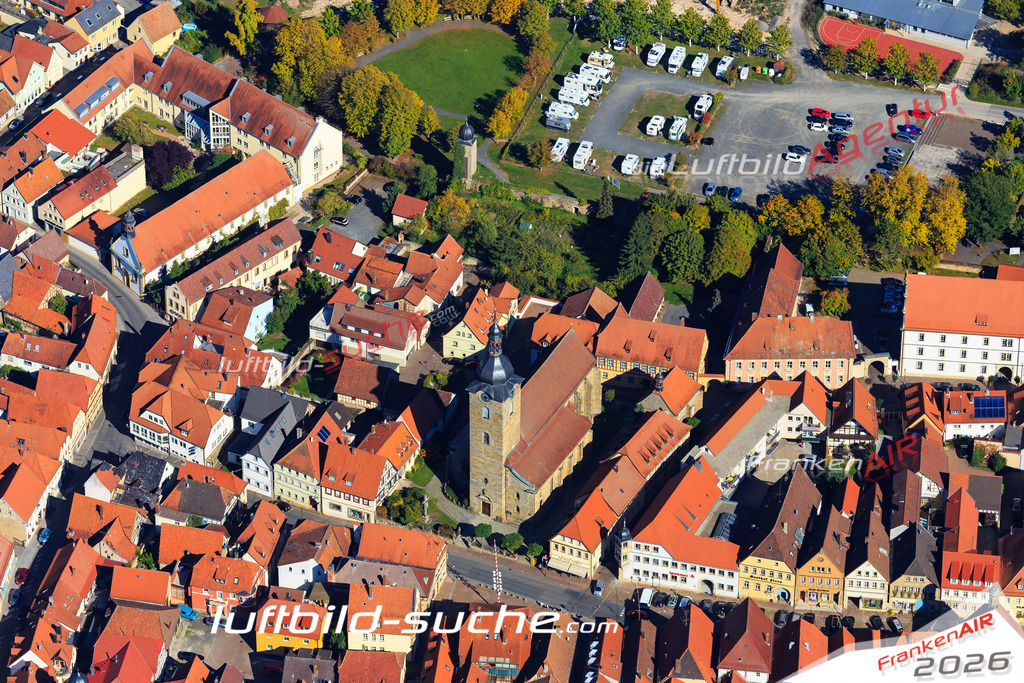 Luftbild von Sandhof Ebern - Luftaufnahme wurde 2015 von https://frankenair.de mittels Flugzeug (keine Drohne) erstellt - die Geschenkidee