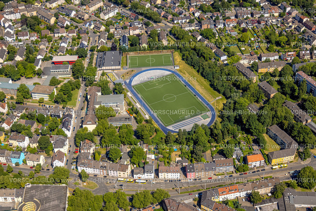 Essen230702787 | Luftbild, Sportanlage Prinzenpark des SV Essen Borbeck 1893/1909, Bergeborbeck, Essen, Ruhrgebiet, Nordrhein-Westfalen, Deutschland
