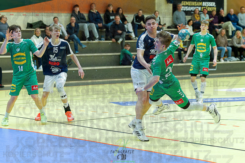 mJB Pokalrunde dt. Meisterschaft, TV Hüttenberg - TSV GWD Minden | mJB Pokalrunde dt. Meisterschaft, TV Hüttenberg - TSV GWD Minden am 15.03.2025 in Münchholzhausen (Sporthalle Münchholzhausen)Photo © 2025 - Jörg Heinrich - Realisiert mit Pictrs.com