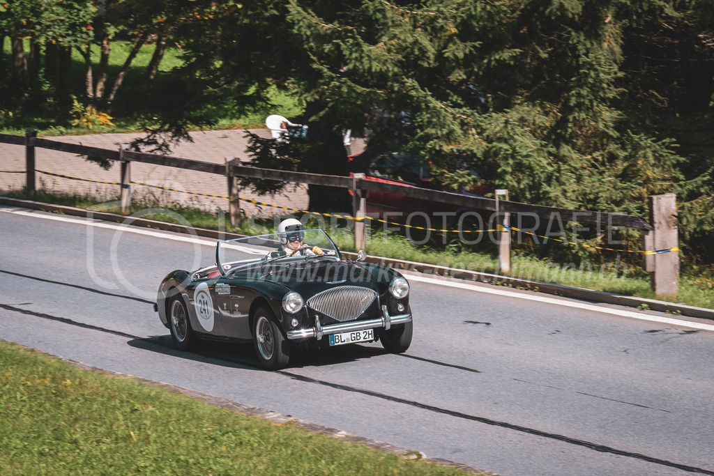 21. Arosa ClassicCar 2025 - 6. =September= 2025 | Thomas Kemmler aus Albstadt (GER) in einem Austin Healey 100/4 BN2 aus dem Jahre 1956 mit Startnummer 241 am Arosa ClassicCar 2025 in der Kategorie Classic Trophy..@arosaclassiccar, @arosa.official, #arosaclassiccar, #arosa, #76curves, #classiccarBild: Sportfotografie Markus Aeschimann | www.markus-aeschimann.ch - Realisiert mit Pictrs.com