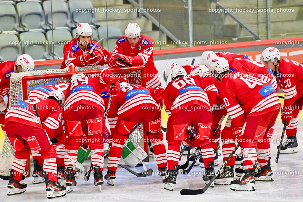 EC KAC Future Team vs. Die Adler Kitzbühl 7.10.2023 | EC KAC FUTURE TEAM Mannschaft, EC KAC Future Team vs. Die Adler Kitzbühl 7.10.2023, EC KAC Future Team vs. Die Adler Kitzbühl am 07.10.2023 in Klagenfurt (Messehalle Klagenfurt), Austria, (Photo by Bernd Stefan)