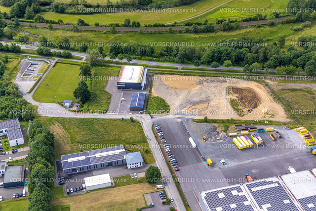 Meschede220600862 | Luftbild, Gewerbegebiet Enste-Süd, Baustelle Am Heerweg, Enste, Meschede, Sauerland, Nordrhein-Westfalen, Deutschland