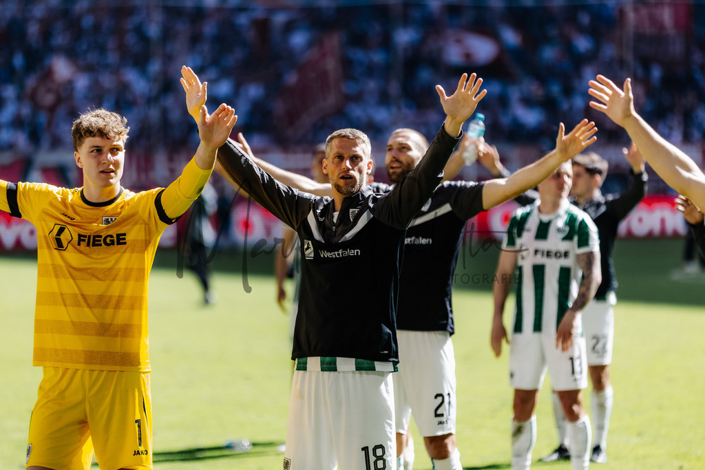 2. Bundesliga, Saison 2024/25, 28. Spieltag: Fortuna Düsseldorf - SC Preußen Münster | Düsseldorf, 05.04.2025: 2. Bundesliga, 28. Spieltag, Fortuna Düsseldorf gegen SC Preußen Münster in der Merkur Spiel-Arena in Düsseldorf. Foto: sportfotografie.ms | Markus Paletta - Realisiert mit Pictrs.com