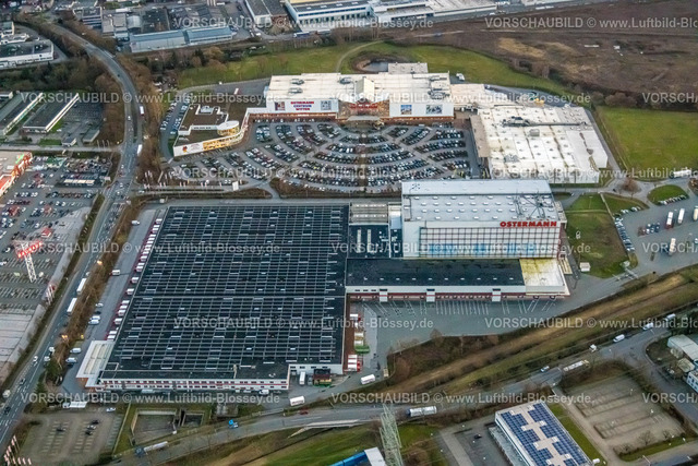 Witten230102417 | Luftbild, Ostermann Möbelhaus, Parkplätze, Rüdinghausen, Witten, Ruhrgebiet, Nordrhein-Westfalen, Deutschland