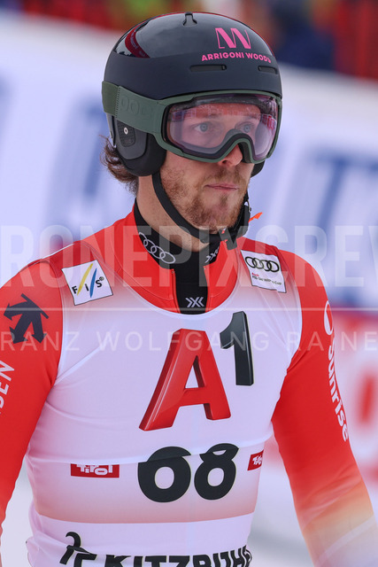 Audi FIS Ski World Cup: Men’s Slalom – Hahnenkamm Race, Kitzbuehel | Kitzbuehel, Austria, 25.Jan.26 - Alpine Skiing - FIS World Cup, Hahnenkamm Race, Slalom, men. The image shows SIMONET Sandro (SUI, Nordica).