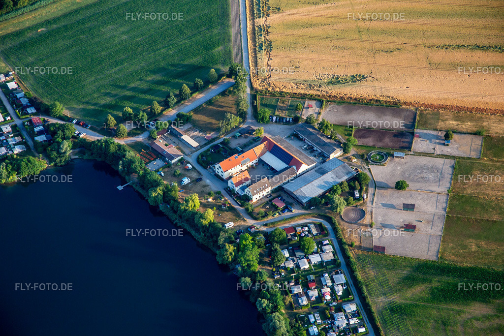 Gut Thomashof - Campinganlage und Pferdepension Fischer am Steinhäuserwühlsee http://www.gutthomashof.de/ | Luftbild: Gut Thomashof - Campinganlage und Pferdepension Fischer am Steinhäuserwühlsee http://www.gutthomashof.de/ in Speyer im Bundesland Rheinland-Pfalz in Deutschland. Foto: IMG_136841.jpg vom 24.06.2023 durch ©2025 Werner Riehm fly-foto.de/copyright - Realisiert mit Pictrs.com