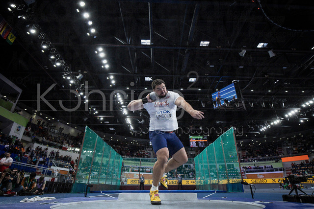 World Athletics Indoor Championships Kujawy Pomorze 26, 22.03.2026 | TORUN, POLAND - MARCH 22:  Scott LINCOLN (GBR) competes in the men's shot put during the World Athletics Indoor Championships Kujawy Pomorze 26 on day 3 / session 1 at Kujawsko-Pomorska Arena Torun on March 22, 2026 in Torun, Poland. 