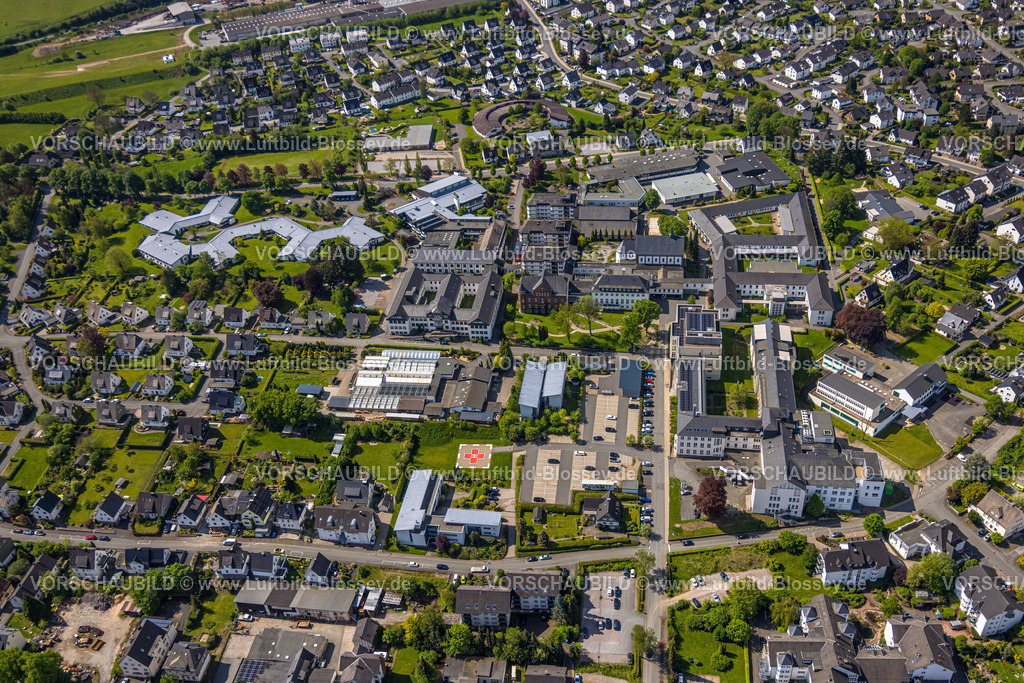 Olsberg240503194 | Luftbild, Elisabeth Klinik, Eduardus-Krankenhaus gGmbH, Bigge, Olsberg, Sauerland, Nordrhein-Westfalen, Deutschland