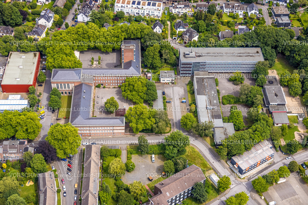 Muelheim240703043 | Luftbild, Realschule Stadtmitte und Berufskolleg Stadtmitte, Altstadt I - Südost, Mülheim an der Ruhr, Ruhrgebiet, Nordrhein-Westfalen, Deutschland