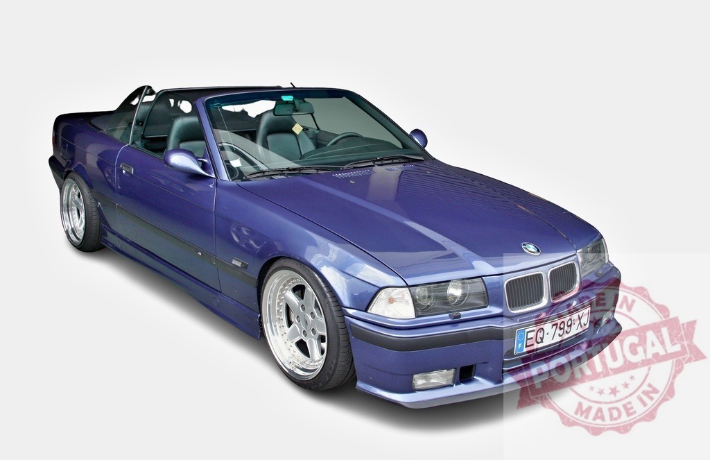 BMW M3 convertible showing its purple paint and alloy wheels | Purple BMW M3 convertible parked with open roof, showing alloy wheels - Realisiert mit Pictrs.com