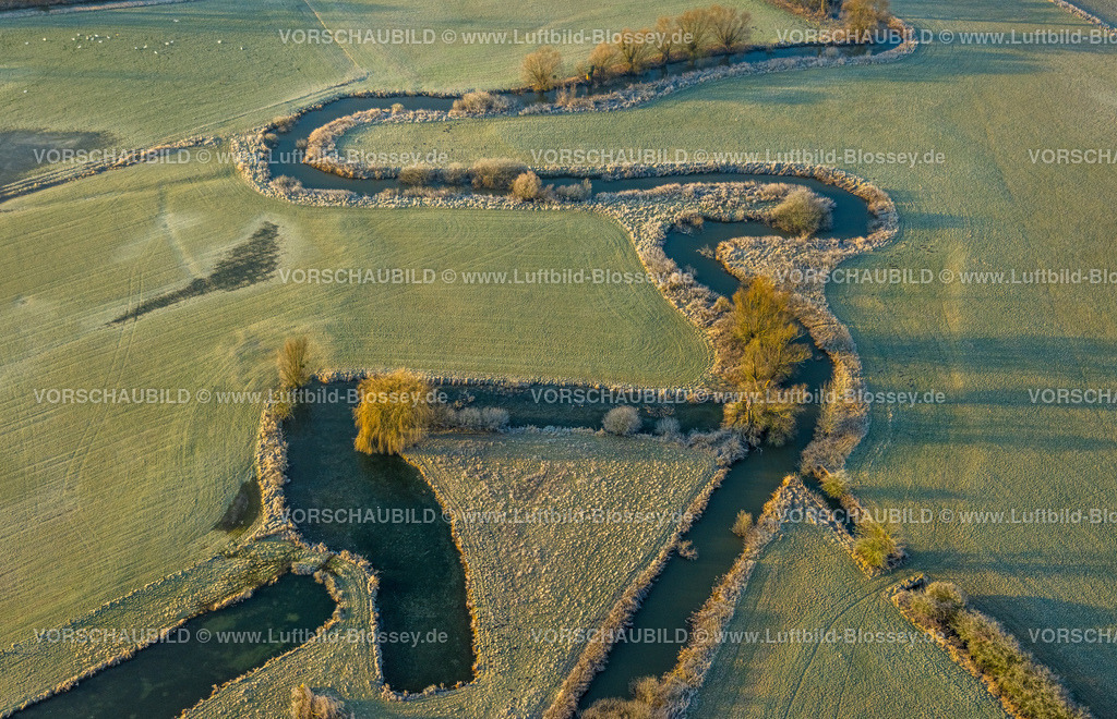 Hamm250200222Uentrop | Luftbild, Flussaue und Fluss Ahse Mäander, Dorfwelver, Welver, Ruhrgebiet, Nordrhein-Westfalen, Deutschland
