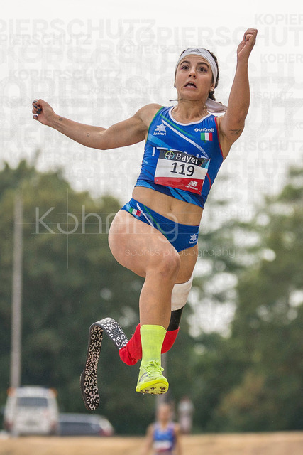 Para Heimspiel 7.0; Leverkusen, 18.07.2026 | LEVERKUSEN, GERMANY - JULY 18, 2026 : Ambra Sabatini (ITA/Italien) competing in the long jump during the Para Heimspiel 7.0 at Fritz Jacobi Sports Complex on July 18, 2026 in Leverkusen, Germany.