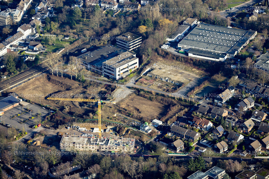 Luftbild Erkrath-8696 | Luftbildfotografie Baustellen zum Neubau eines Stadtquartiers " Düssel-Terrassen " in Erkrath im Bundesland Nordrhein-Westfalen, Deutschland - Realisiert mit Pictrs.com
