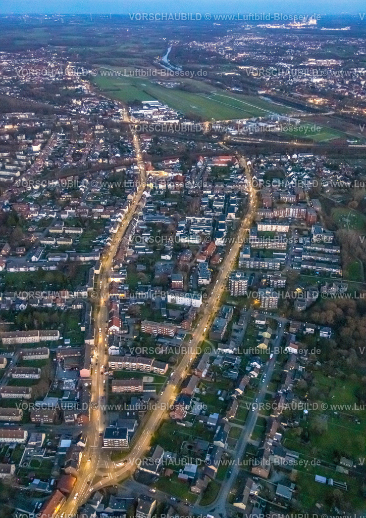 Hamm230102873 | Luftbild, Ortsansicht, Wohngebiet Bockumer Weg und Nordenstiftsweg, Nachtaufnahme, Nachtflug, Bockum-Hövel, Hamm, Ruhrgebiet, Nordrhein-Westfalen, Deutschland