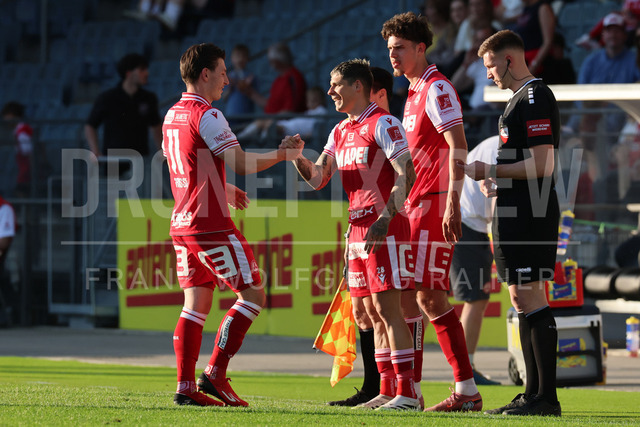 Grazer AK 1902 vs WSG Tirol – Austrian Bundesliga | Graz, Austria, 02.MAY.26 - SOCCER - ADMIRAL Bundesliga, Qualification Group, Grazer AK 1902 vs WSG Tirol. The image shows Mark Grosse (GAK) and Dominik Frieser (GAK).