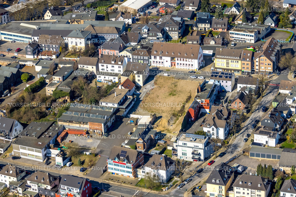 Heiligenhaus240301963 | Luftbild, Baustelle im Wohngebiet an der Hauptstraße, Leubeck, Heiligenhaus, Ruhrgebiet, Nordrhein-Westfalen, Deutschland