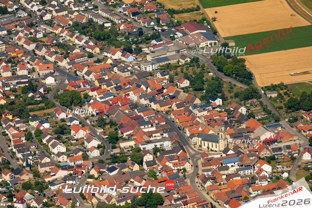 Das Luftbild zeigt :  Bergrheinfeld - Die Luftaufnahme wurde 2023 vom UL-Flugzeug aus erstellt ( keine Drohne ) - Hochauflösende Luftaufnahme - Für grossformatige Ausdrucke geeignet. Die Geschenkidee !Mit Lizenz und Bildrechte bestellbar